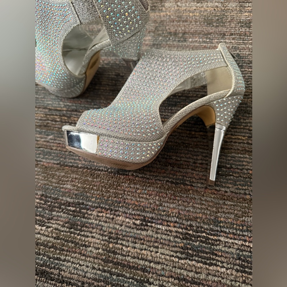 Silver  Mirror Heels